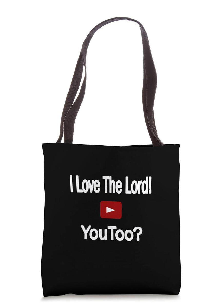 I Love The Lord Christian Totebag, featuring a funny pun on a social media brand.