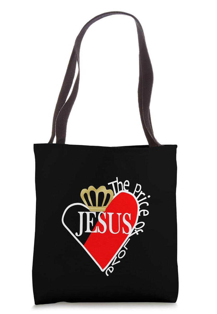 Jesus The Price of Love Christian T-shirt featuring a heart with a gold crown.